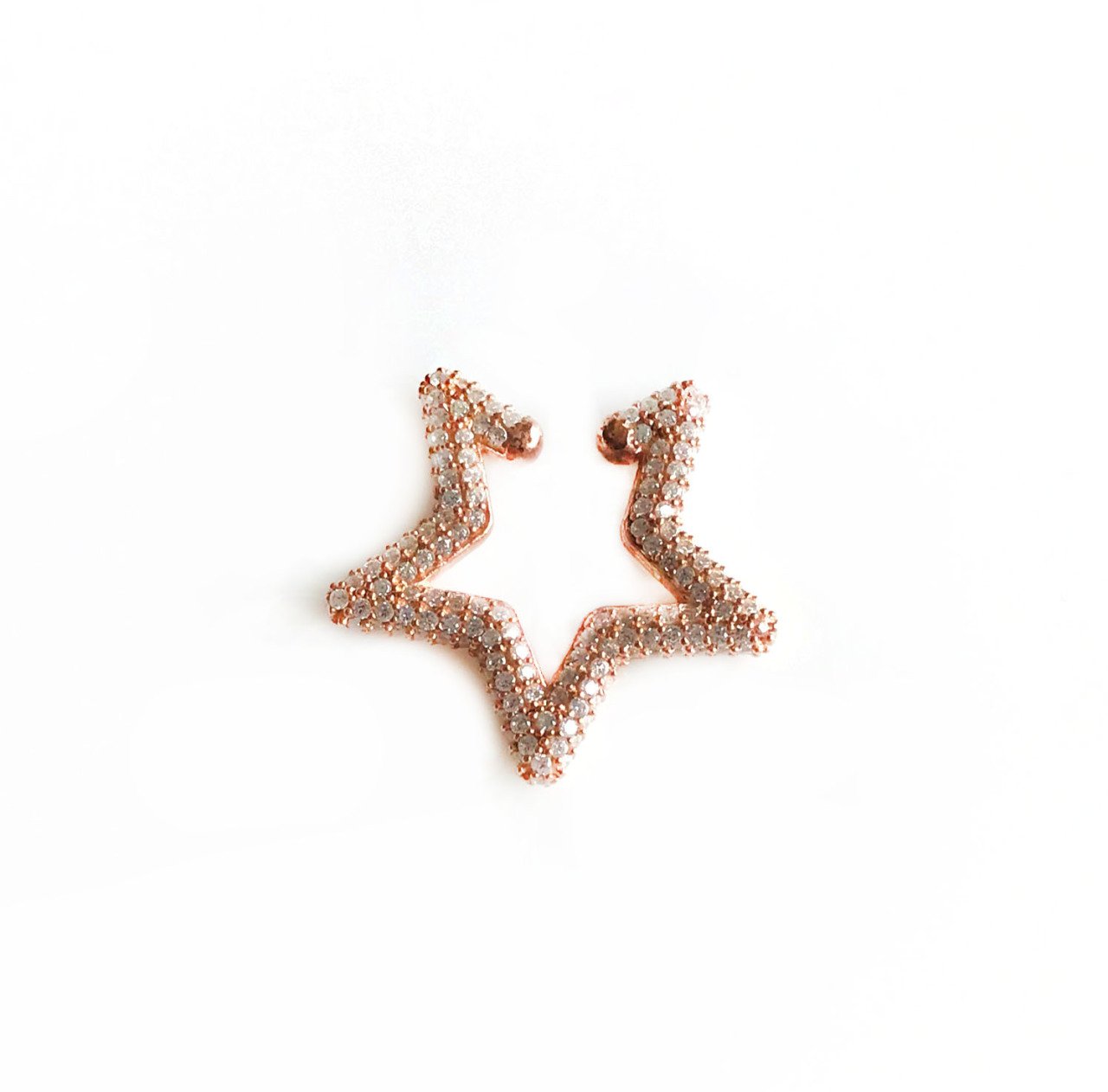 Taşlı Yıldız Kıkırdak Küpe