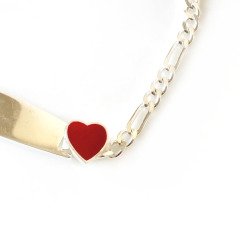 Kalpli Gümüş Çocuk Bilekliği