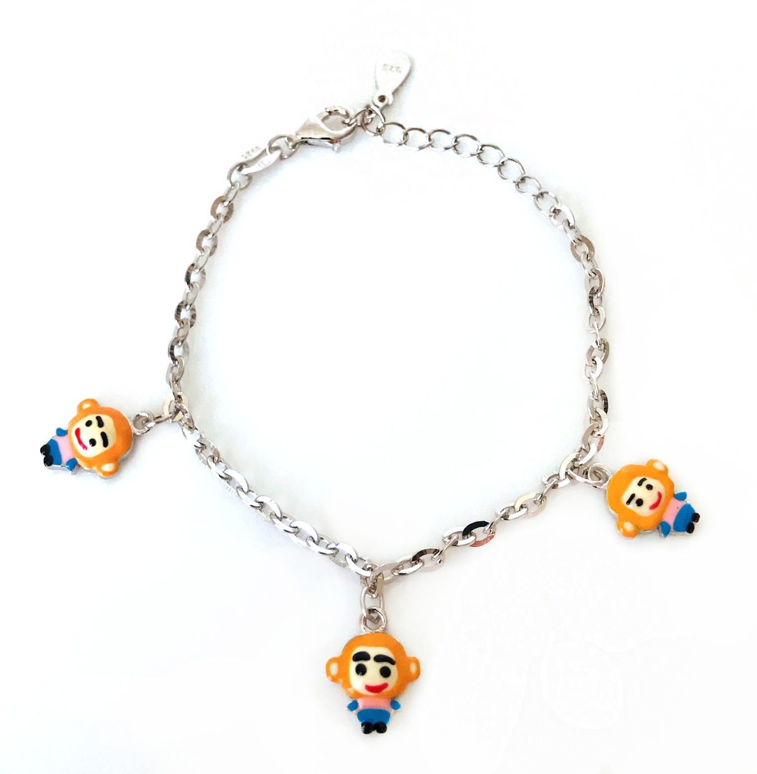 Bebek Sallantılı Gümüş Çocuk Halhal