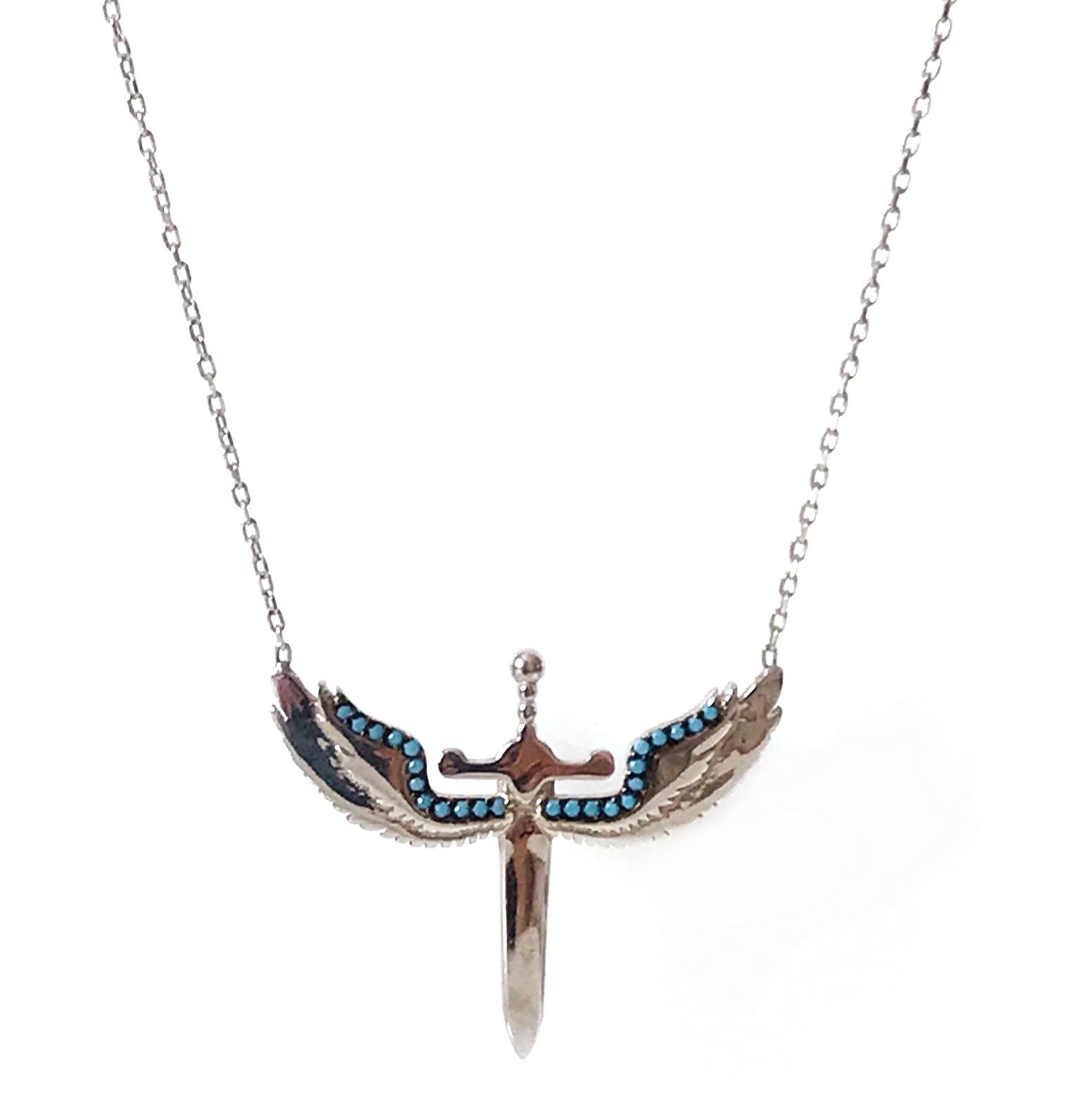 Kılıç Detaylı Gümüş Kolye