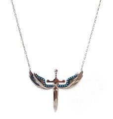 Kılıç Detaylı Gümüş Kolye