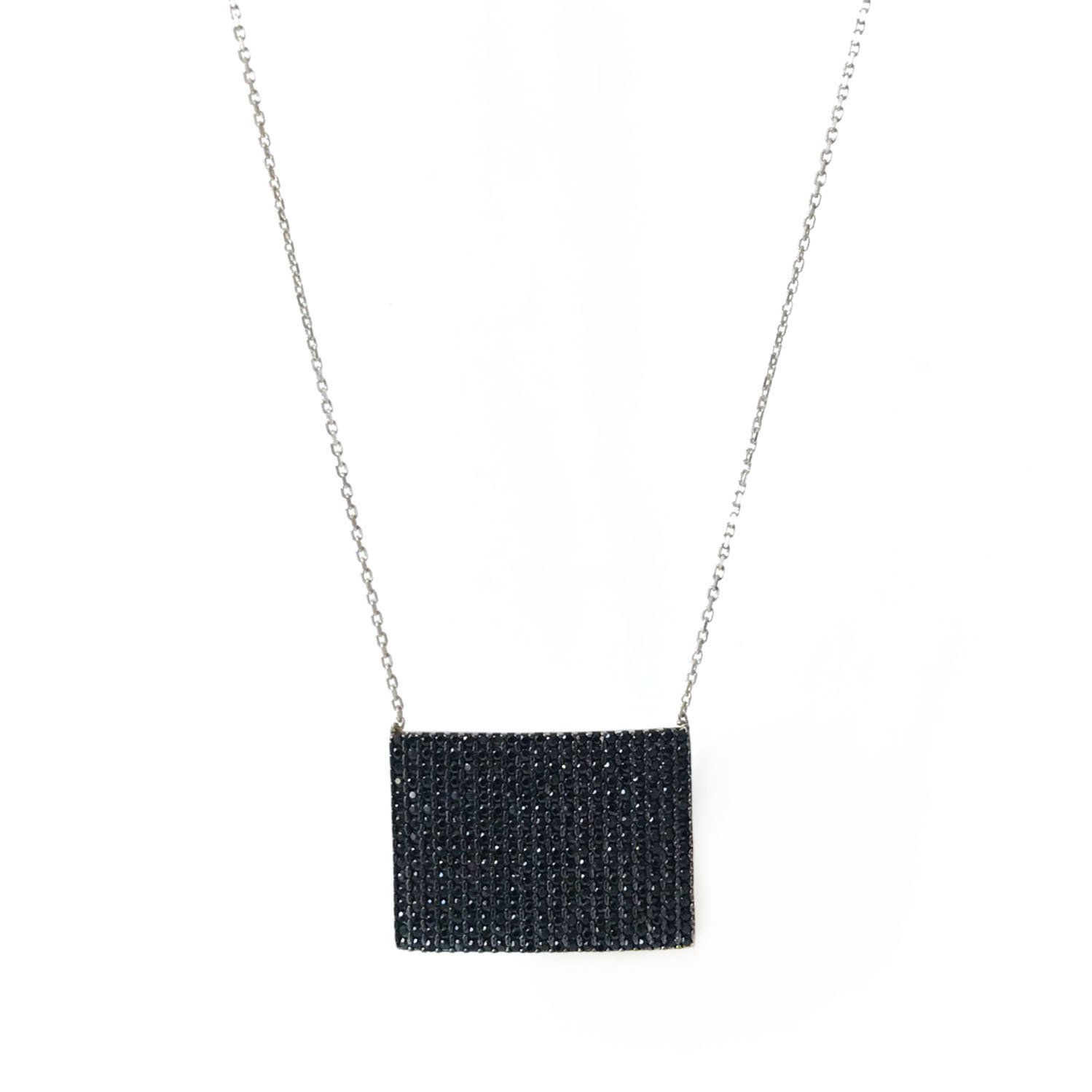 Kare Gümüş Kolye