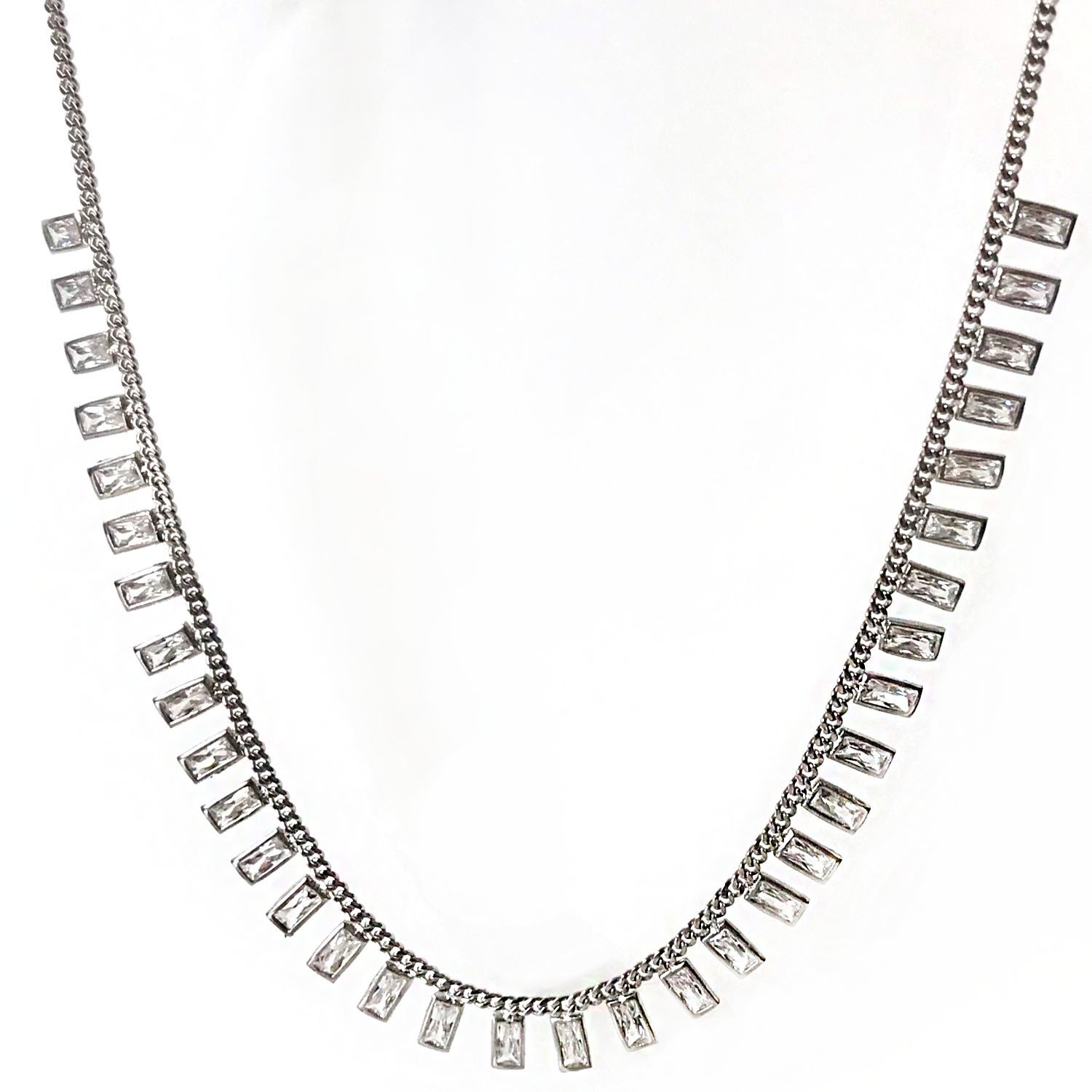 Baget Pullu Gümüş Kolye