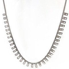 Baget Pullu Gümüş Kolye