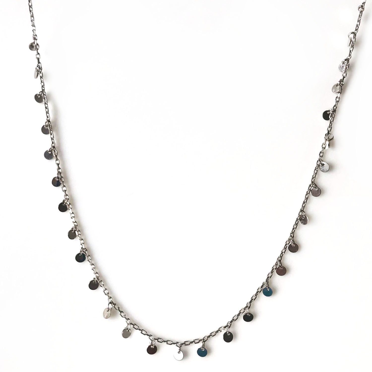 Pullu Gümüş Kolye