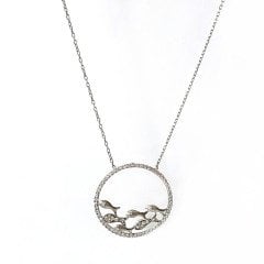 Balık Detaylı Gümüş Kolye