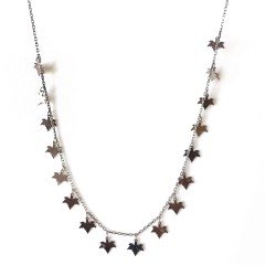 Yaprak Pullu Gümüş Kolye