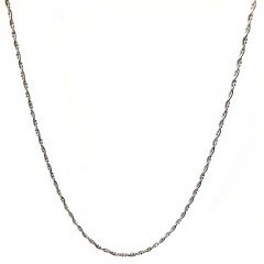 Toplu ve Düz Zincir Sarmallı Gümüş Kolye