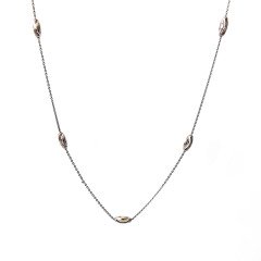 Arpa Detaylı Gümüş Kolye