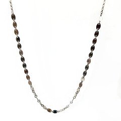 Pullu Gümüş Zincir  Kolye