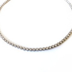 Gömme Taşlı Gümüş Kolye