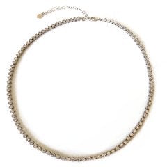 Gömme Taşlı Gümüş Kolye