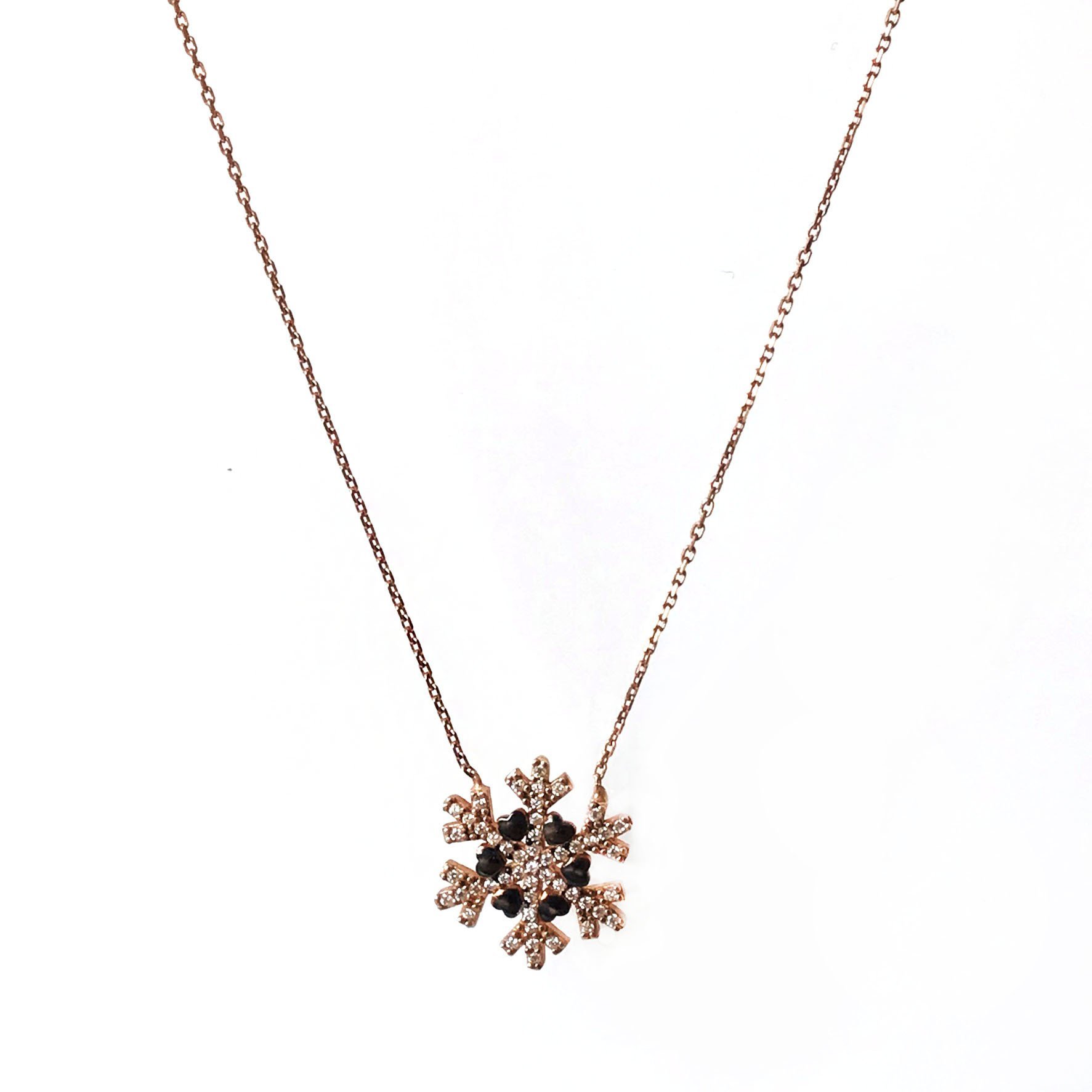 Kar Tanesi Gümüş Kolye