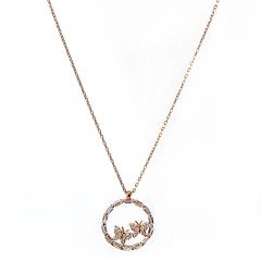 Kelebek Detaylı Gümüş Kolye