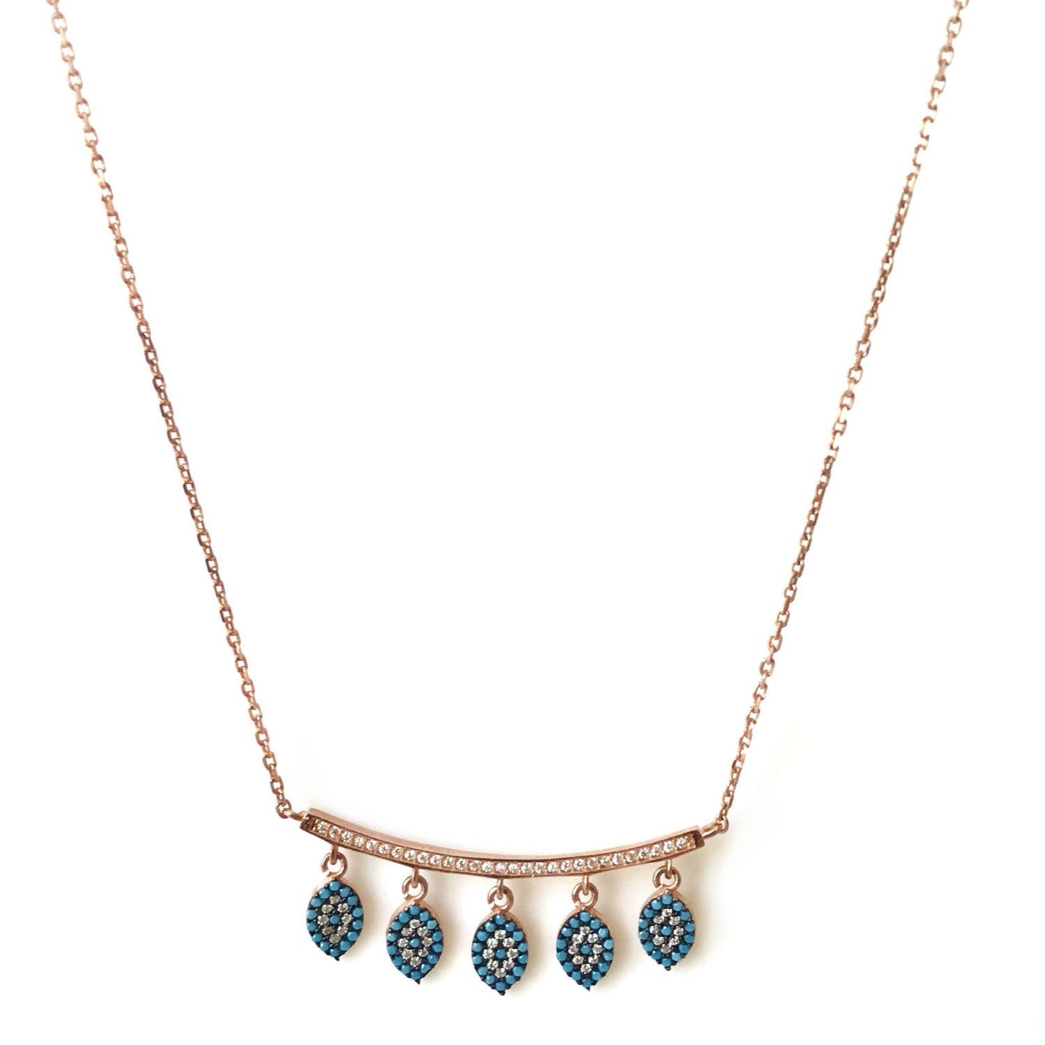 Turkuaz Taşlı Gümüş Kolye