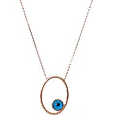 Nazar Boncuklu Gümüş Kolye