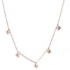 Kuşlu Gümüş Kolye