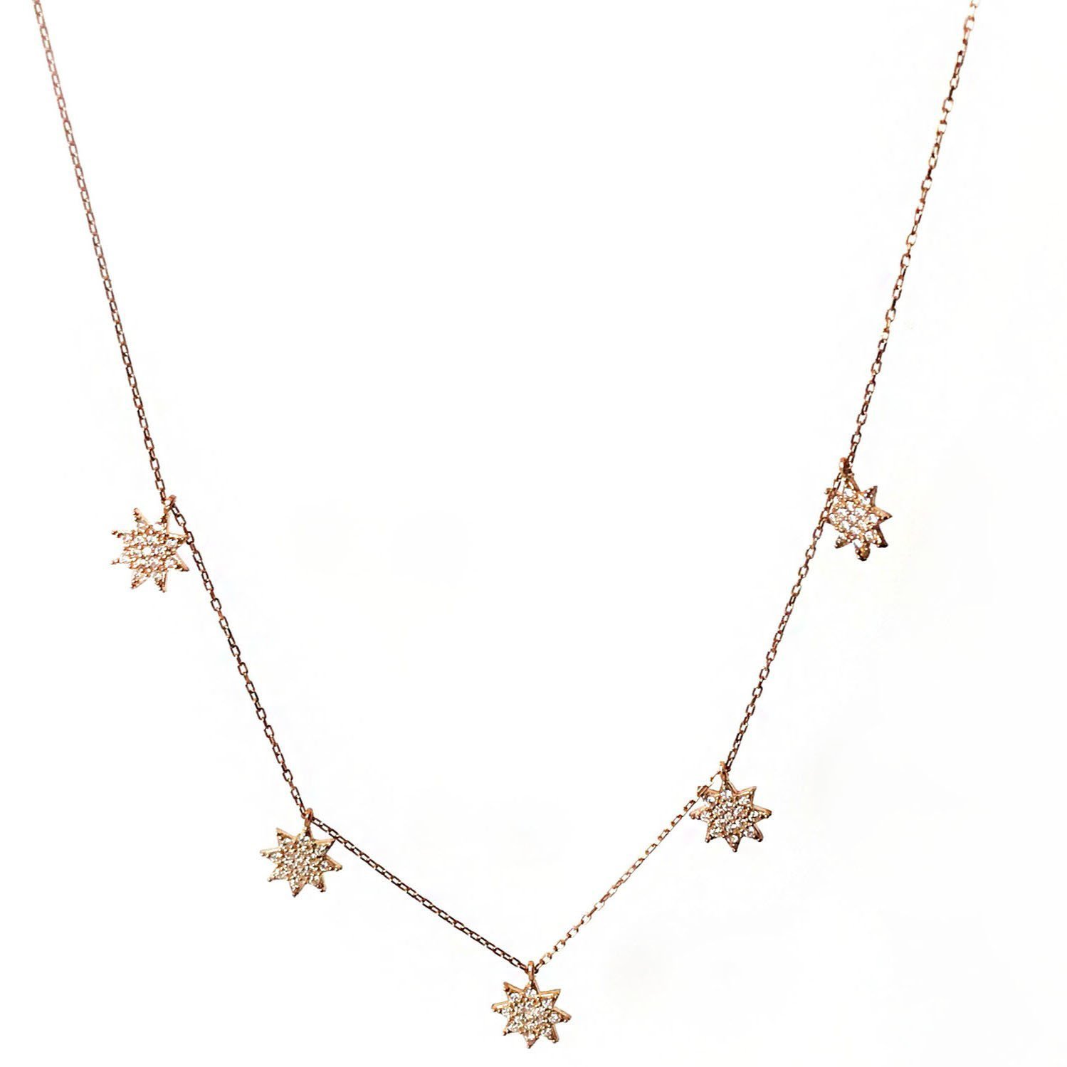 Yıldız Pullu Gümüş Kolye