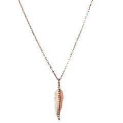 Taşlı Yaprak Kolye