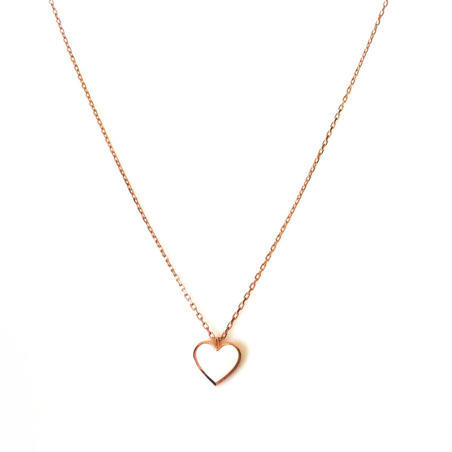 Beyaz Kalpli Gümüş Kolye