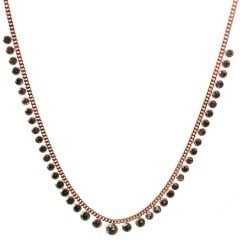 Yeşil Taşlı Pullu Gümüş Zincir Kolye