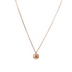 Taşlı Çiçek Kafes Gümüş Kolye