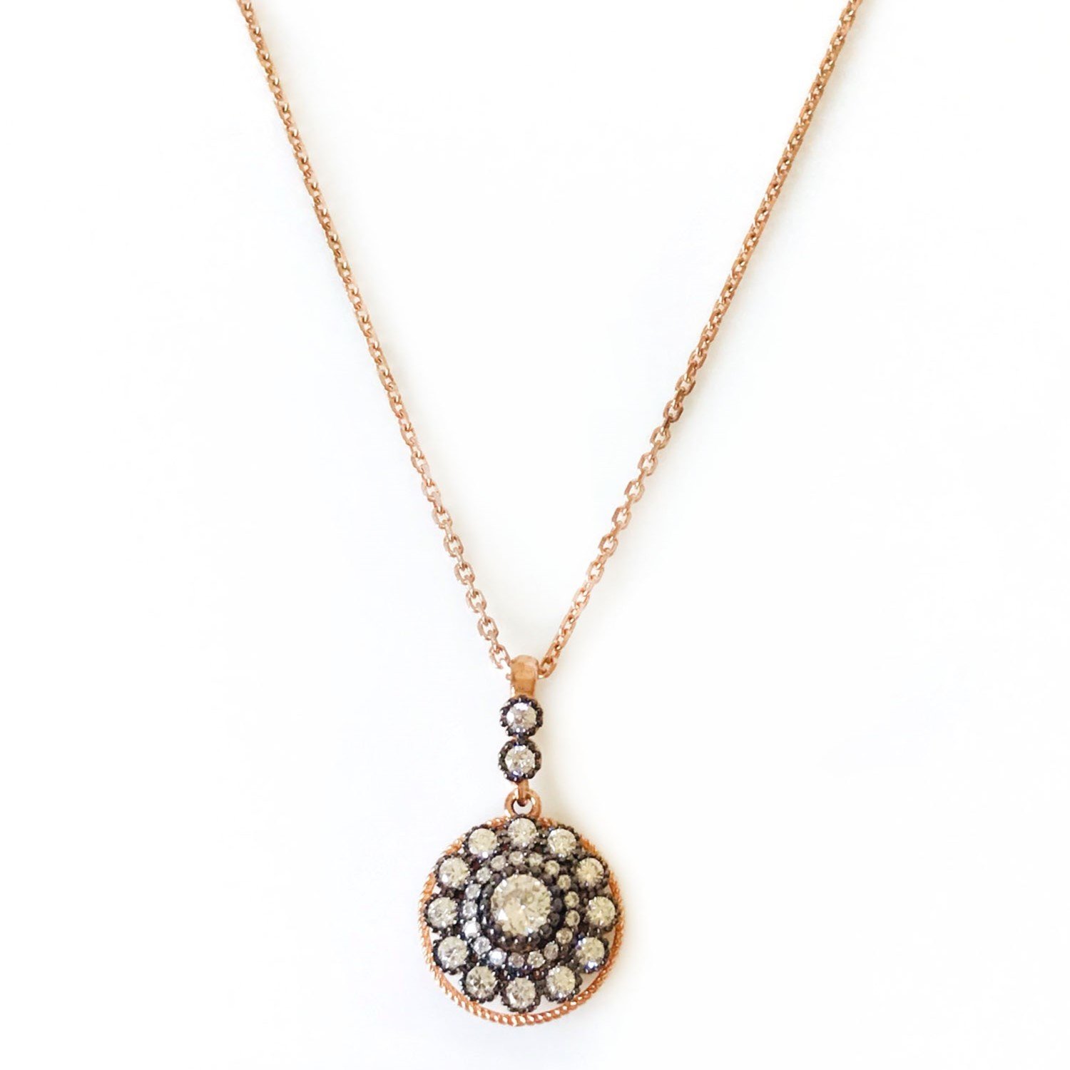 Montür Taşlı Gümüş Kolye