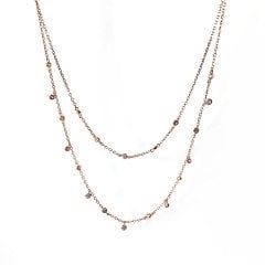 Taşlı Pullu Gümüş Kolye