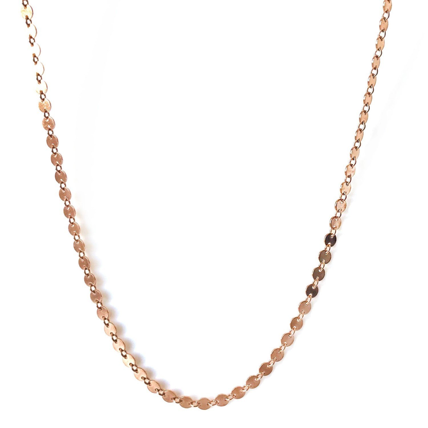 Pullu Zincir Gümüş Kolye