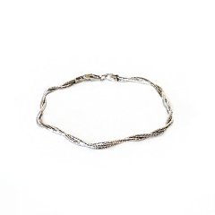Sarmal Zincir Model Gümüş Bileklik