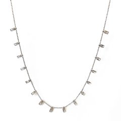 Kare Pullu Gümüş Kolye