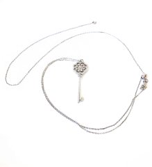Uzun Anahtar Gümüş Kolye