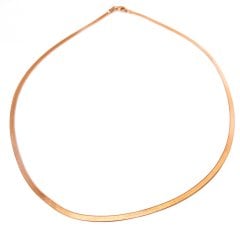 Yassı Gümüş Zincir Kolye