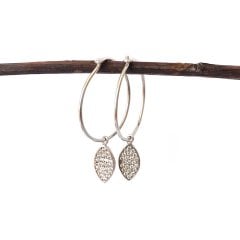 Taşlı Sallantılı Gümüş Küpe