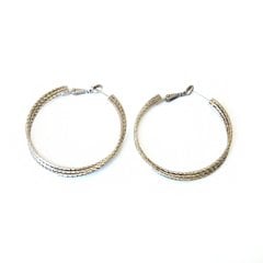 Halka Zincir Gümüş Küpe