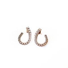 Taşlı Gümüş Küpe