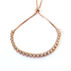 Taşlı Asansörlü Gümüş Bileklik