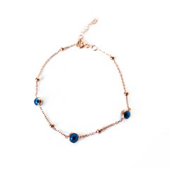 Nazar Boncuklu Gümüş Bileklik