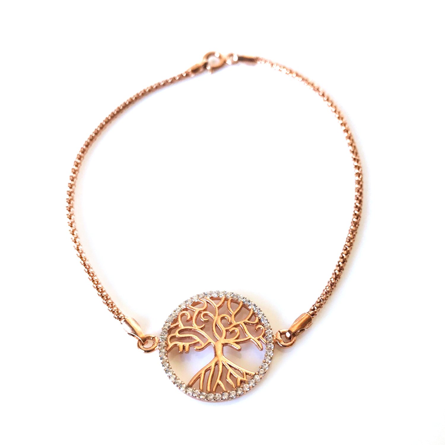 Ağaç Detaylı Gümüş Bileklik