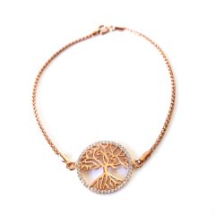 Ağaç Detaylı Gümüş Bileklik