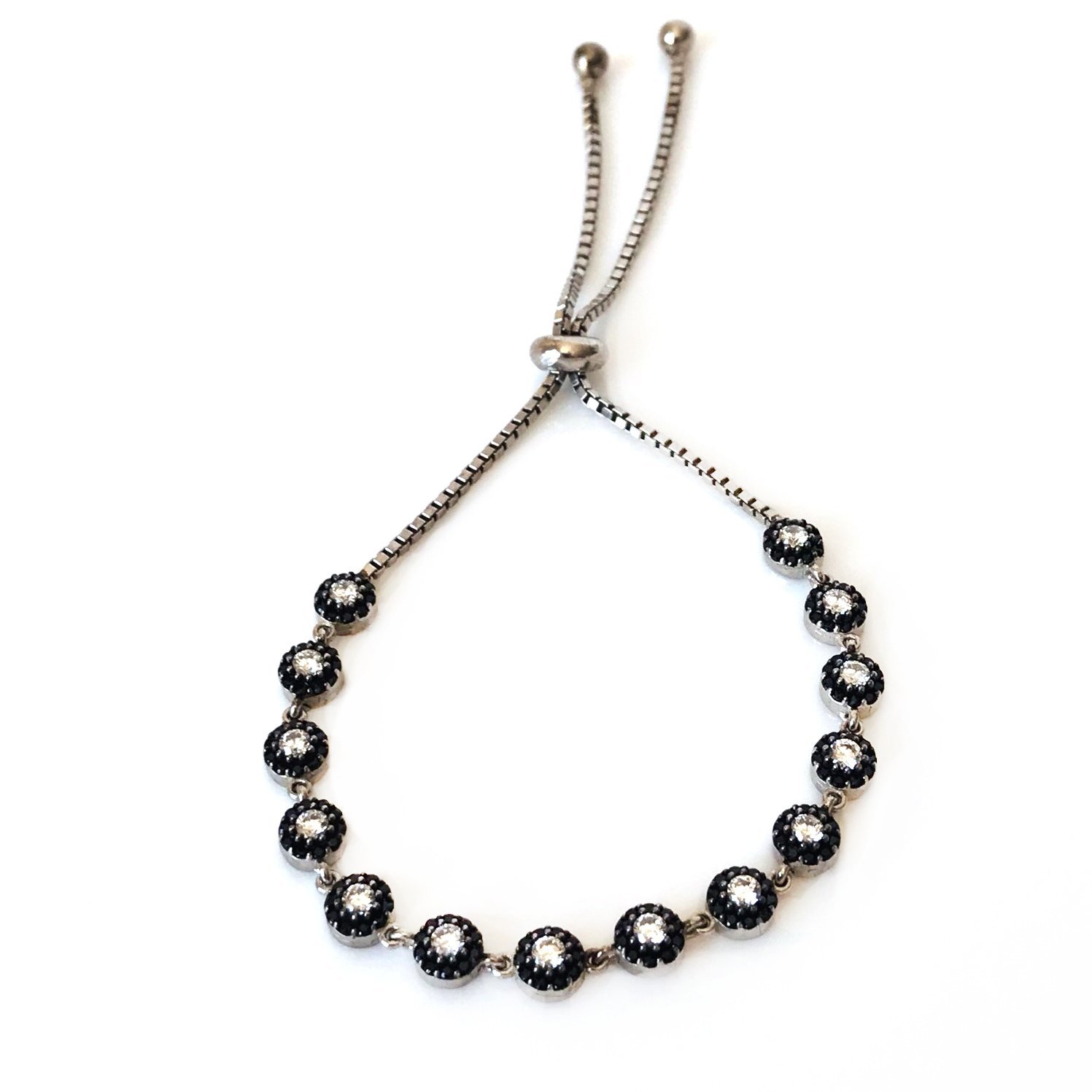 Montür Taşlı Asansörlü Gümüş Bileklik