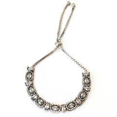 Montür Taşlı Asansörlü Gümüş Bileklik