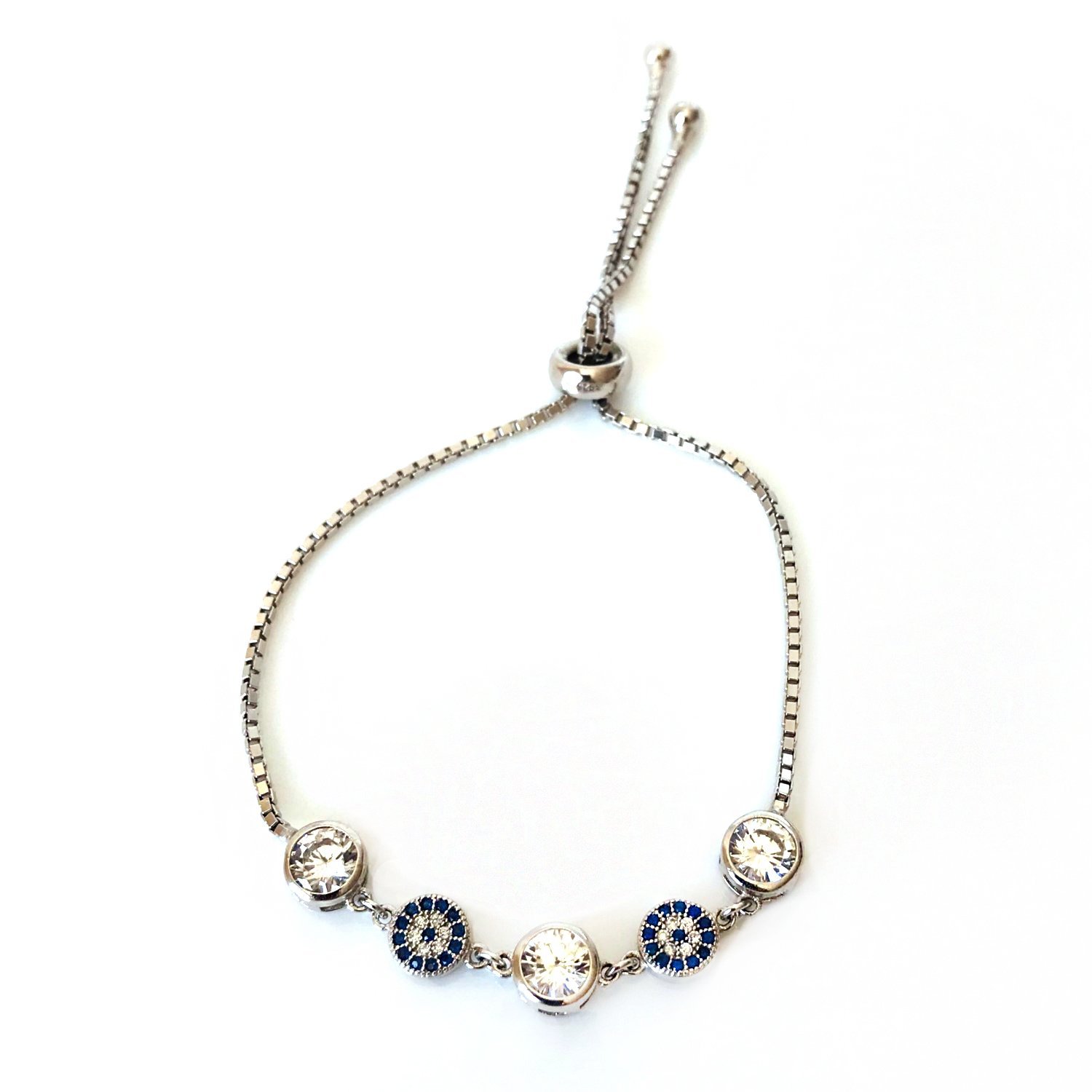 Taşlı Asansörlü Gümüş Bileklik