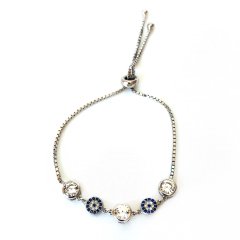 Taşlı Asansörlü Gümüş Bileklik