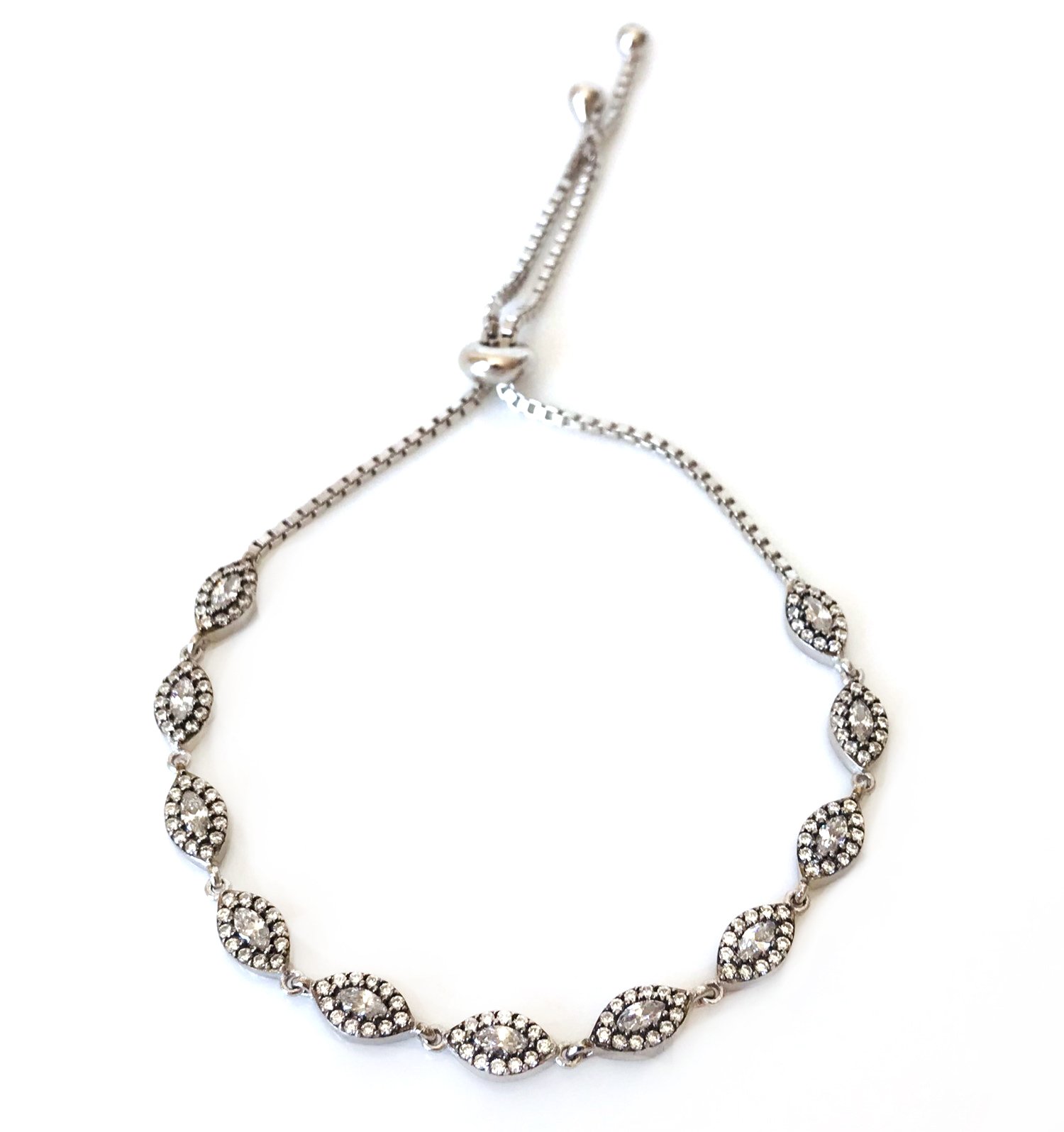 Montür Taşlı Asansörlü Gümüş Bileklik