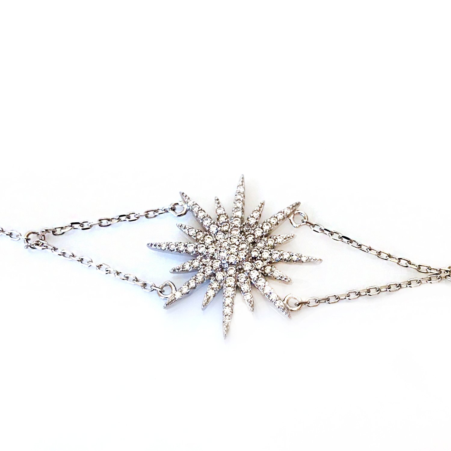 Taşlı Gümüş Güneş Bileklik