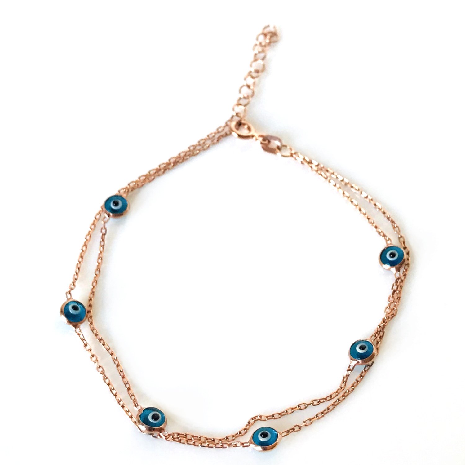 Nazar Boncuklu Gümüş Bileklik