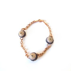 Nazar Boncuklu Gümüş Bileklik