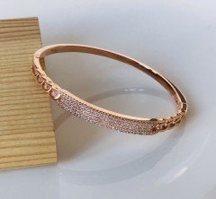 Taşlı Zincir Model Gümüş Bileklik