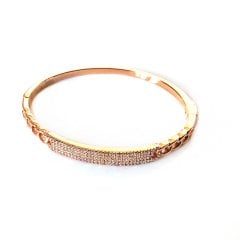 Taşlı Zincir Model Gümüş Bileklik